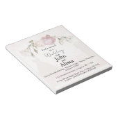Soft Pink Roses & Bride and Groom Collection Notep Notizblock (angewinkelt)