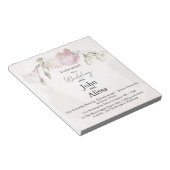 Soft Pink Roses & Bride and Groom Collection Notizblock (angewinkelt)
