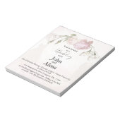 Soft Pink Roses & Bride and Groom Collection Notizblock (Rotiert)