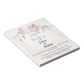 Soft Pink Roses & Bride and Groom Collection Notizblock (angewinkelt)