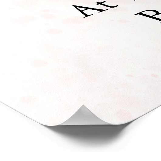 Soft Pink Roses & Bride and Groom Collection Poster (Ecke)