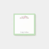 Soft Pink Roses Notes with Name Post-it Klebezettel (Vorderseite)