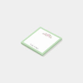 Soft Pink Roses Notes with Name Post-it Klebezettel (angewinkelt)