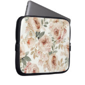 Soft Pink Roses Watercolor Floral Print Botanical Laptopschutzhülle (Vorne Rechts)