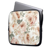 Soft Pink Roses Watercolor Floral Print Botanical Laptopschutzhülle (Vorderseite Links)