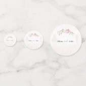 Soft Pink Roses Wedding Collection Table Confetti Konfetti (Vorderseiten)