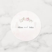 Soft Pink Roses Wedding Collection Table Confetti Konfetti (Klein Vorderseite)
