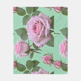 Soft Pink Roses With Subtle Lavender Highlights  Fleecedecke