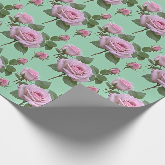 Soft Pink Roses With Subtle Lavender Highlights  Geschenkpapier (Ecke)