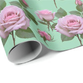 Soft Pink Roses With Subtle Lavender Highlights  Geschenkpapier (Rolleneckpunkt)