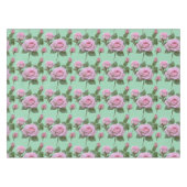 Soft Pink Roses With Subtle Lavender Highlights  Tischdecke (Vorderseite (Horizontal))