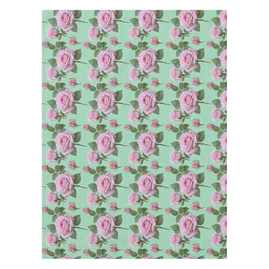 Soft Pink Roses With Subtle Lavender Highlights Tischdecke (Vorderseite)