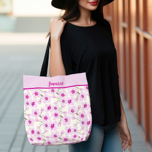 Soft Pink Sakura Cherry Blossom Design Tasche