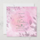 Soft Pink Save the Date Karte (Vorderseite)