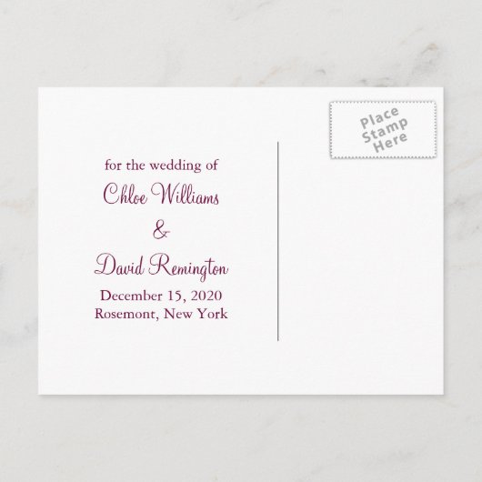 Soft Pink Schneeflocken Save the Date Postkarte 2 (Rückseite)