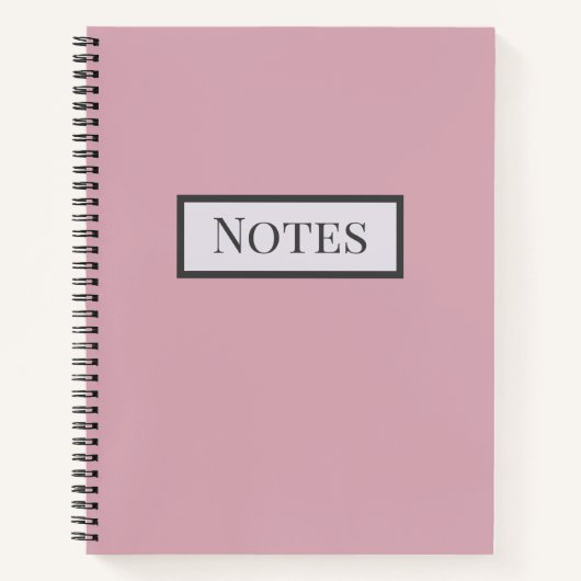Soft Pink School Journal oder Notebook Notizblock (Vorderseite)