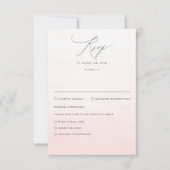 Soft Pink Shades Ombre Gradient Wedding RSVP (Vorderseite)