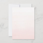 Soft Pink Shades Ombre Gradient Wedding RSVP Karte (Rückseite)