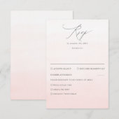 Soft Pink Shades Ombre Gradient Wedding RSVP Karte (Vorne/Hinten)