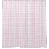 Soft Pink Shower Curtain Chic Tartan Bathroom Duschvorhang (Vorderseite)