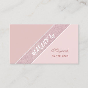 Soft Pink Simple Makeup Visitenkarte