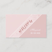 Soft Pink Simple Makeup Visitenkarte (Vorderseite)