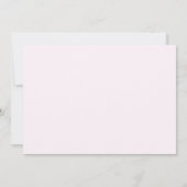 Soft Pink Single Blume Personalisiert Mitteilungskarte (Rückseite)