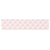 Soft Pink Snowflakes Holiday Table Runner Kurzer Tischläufer (Horizontal)