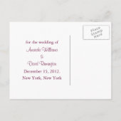 Soft Pink Snowflakes Save the Date Postkarte (Rückseite)