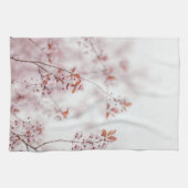 Soft Pink Spring Blossoms, Minimal Floral Geschirrtuch (Horizontal)