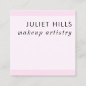 Soft Pink Square Business Card Quadratische Visitenkarte (Vorderseite)