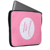 Soft Pink Squiggly Squares Personalized Initial Laptopschutzhülle (Vorne Rechts)