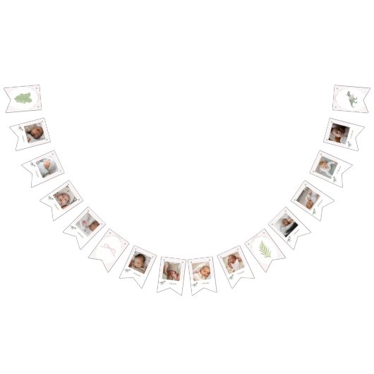 Soft Pink T Rex Tutu Girl Birthday Photo Banner (Alle)