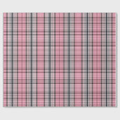 Soft Pink Tartan Plaid Seamless Pattern Geschenkpapier (Flach)