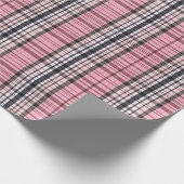 Soft Pink Tartan Plaid Seamless Pattern Geschenkpapier (Ecke)