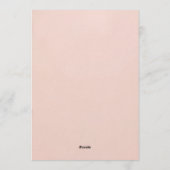 Soft Pink Teddy Bear Birthday Invitation Einladung (Rückseite)