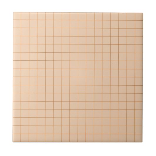 Soft Pink & Terracotta Checkered Retro Minimalisti Fliese (Vorderseite)