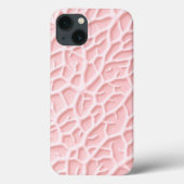 Soft Pink Texture iPhone Case with Organic Lines (Rückseite)