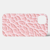 Soft Pink Texture iPhone Case with Organic Lines (Rückseite (Horizontal))