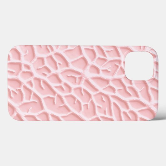 Soft Pink Texture iPhone Case with Organic Lines (Rückseite (Horizontal))