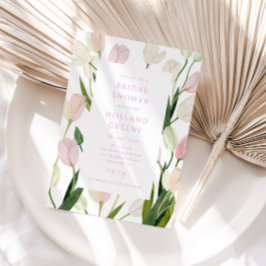 Soft Pink Tulip Bridal Shower Einladung