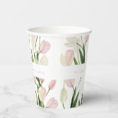 Soft Pink Tulip Bridal Shower Pappbecher (Rechts)