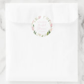 Soft Pink Tulip Bridal Shower Runder Aufkleber (Tasche)