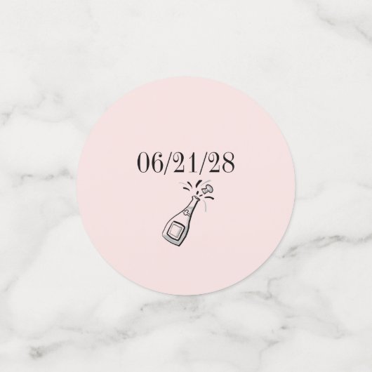 Soft Pink Tulips Bridal Konfetti (Klein Vorderseite)