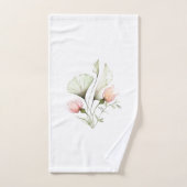 "Soft Pink Tulips" Gemustertes Design Badetuch Set (Handtuch)