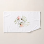 "Soft Pink Tulips" Gemustertes Design Badetuch Set (Handtuch)