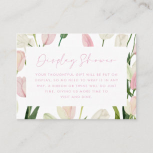 Soft Pink Tulpen-Brautjungfern-Einladung Display-D Begleitkarte