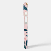 Soft Pink und Aquamarine Feminine Blumenkoffer Case-Mate iPhone Hülle (Rückseite / Links)