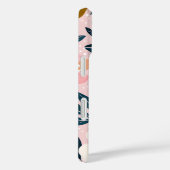 Soft Pink und Aquamarine Feminine Blumenkoffer Case-Mate iPhone Hülle (Rückseite / Rechts)