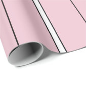 Soft Pink Vertical Stripe Pattern Minimal Geschenkpapier (Rolleneckpunkt)
